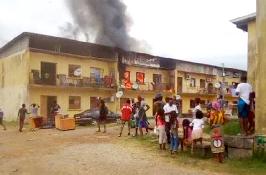 Fopi : un bâtiment prend feu