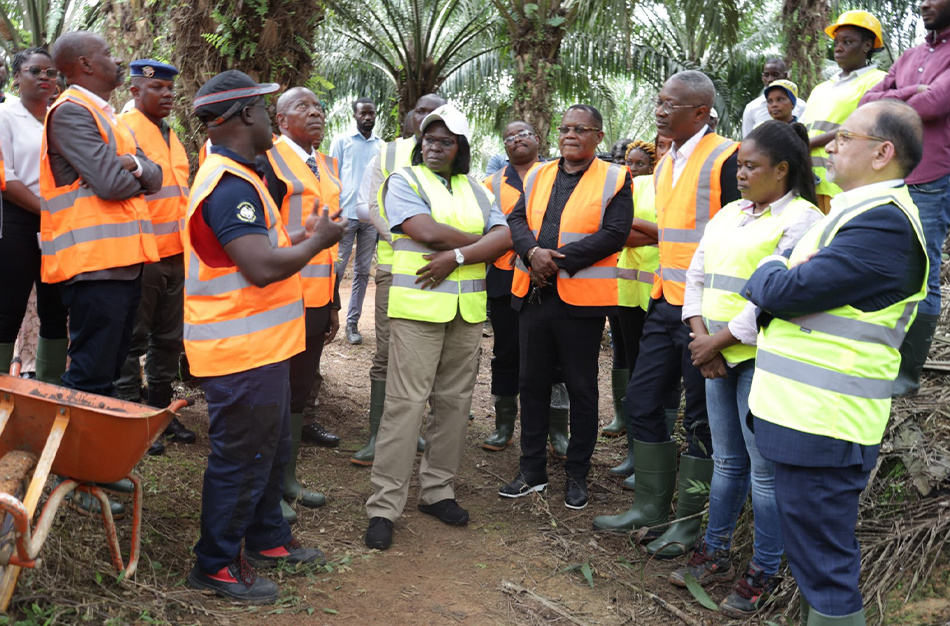 Gabon : le ministère de l’Agriculture et de l’Élevage visite le site d’Olam Palm Gabon à Awala