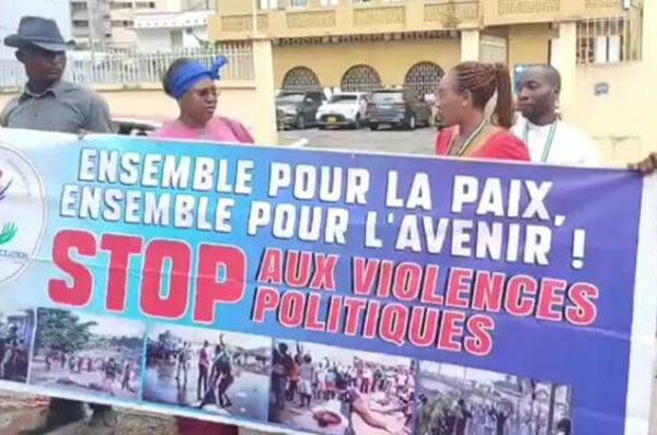 Libération de Sylvia et Noureddin Bongo Valentin : l’association Réconciliation proteste devant le ministère de la Justice