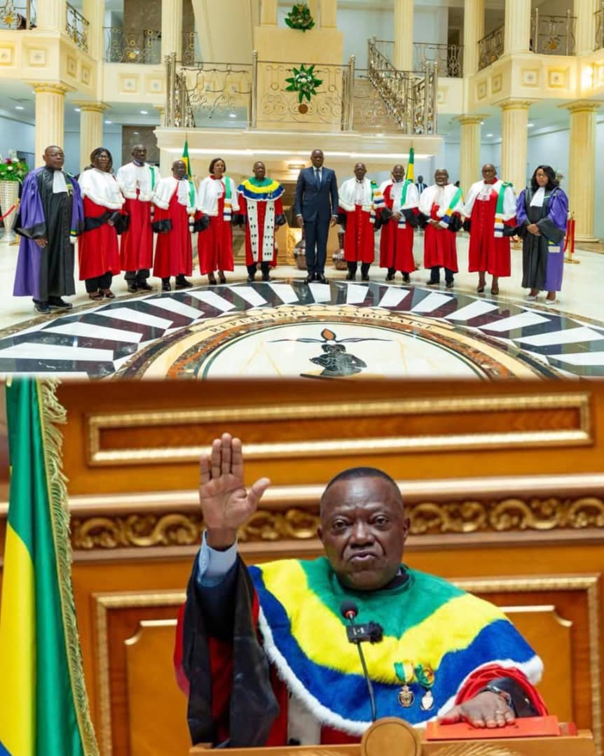 ‎Cour constitutionnelle : Prestation de serment des neuf juges devant Brice Clotaire Oligui Nguema‎‎