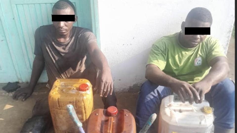 Haut-Ogooué /Moyabi : deux individus aux arrêts pour vol de carburant et de cuivre