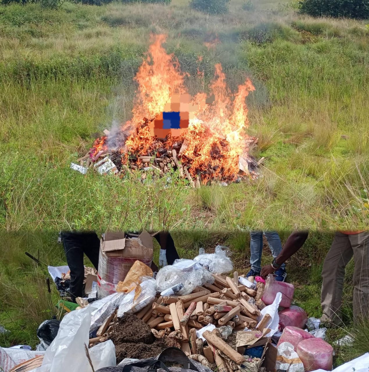 ‎Ogooué-Maritime/Mandorové : plusieurs kilos de drogue incinérés pour lutter contre le trafic‎