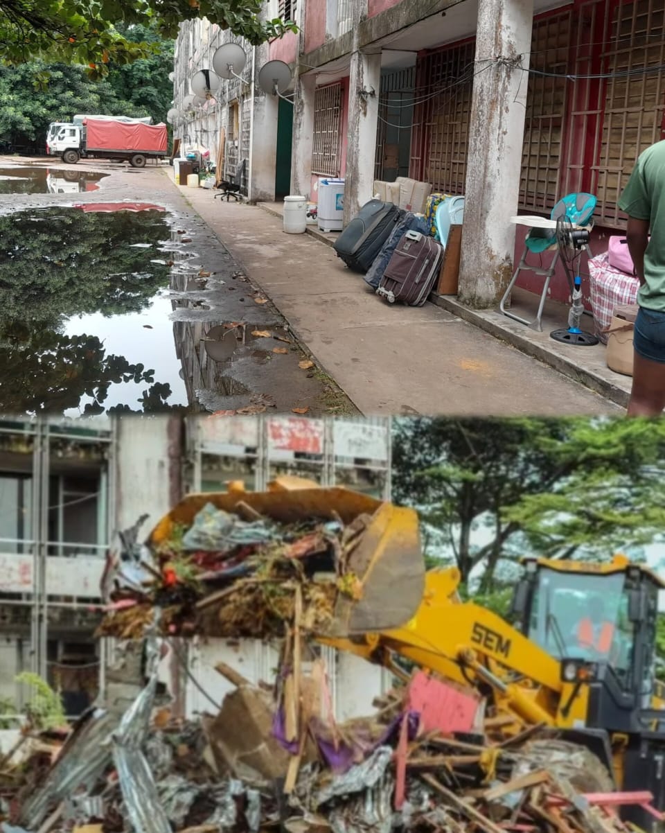 ‎‎‎Libreville : démolition progressive à la cité des Trois-Quartiers et des 90-Logements‎