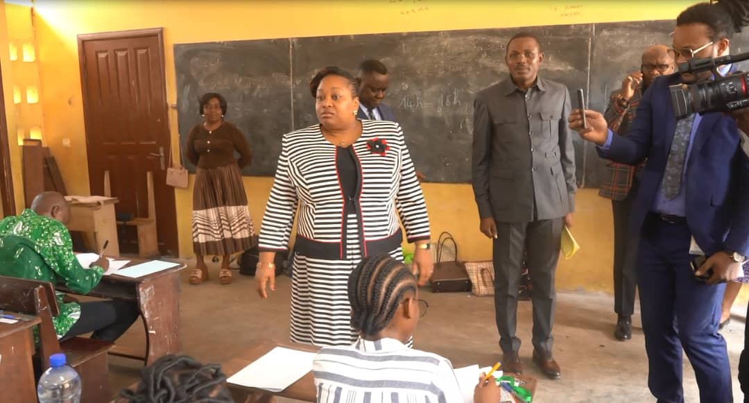 Baccalauréat session 2026 : Camélia Ntoutoume s&rsquo;imprègne du bon déroulement des épreuves